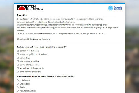 Screenshot enquete module