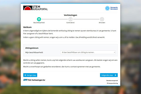 Screenshot Self-Service locatie