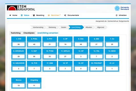 Screenshot Stemhulp sneltelling