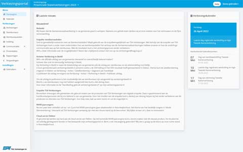 Verkiezingsportal startpagina